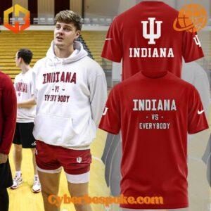 The Indiana Hoosiers Men Basketball Vs Everybody Hoodie offers premium quality with a modern touch.