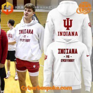 The Indiana Hoosiers Men Basketball Vs Everybody Hoodie offers premium quality with a modern touch.