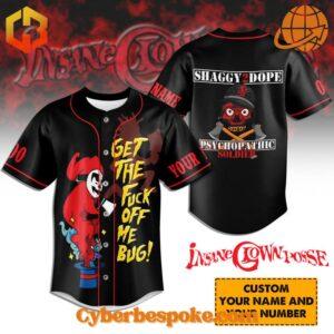 Stand out with the Insane Clown Posse Get The Fuck Off Me Bug Baseball Jersey – bold, vibrant, and designed to impress."