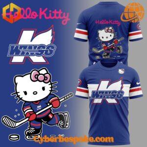 Kalamazoo Wings Hello Kitty Hoodie features breathable fabric and all-over dye-sublimation prints.