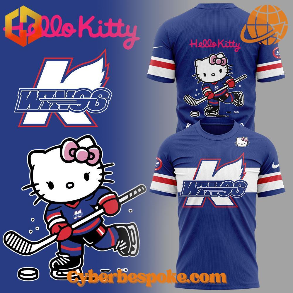 Kalamazoo Wings Hello Kitty Hoodie Kalamazoo Wings Hello Kitty Hoodie features breathable fabric and all-over dye-sublimation prints.