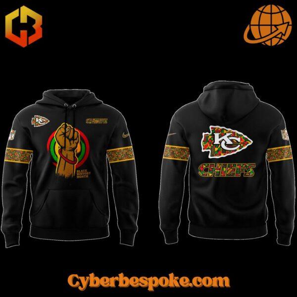 Experience fashion in a new dimension with the Kansas City Chiefs Black History Month Hoodie – wear the unexpected.