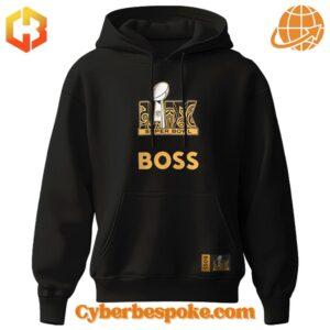 Stand out with the Kansas City Chiefs Kingdom Super Bowl Lix Boss Hoodie – bold, vibrant, and designed to impress."