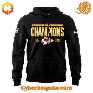 Experience fashion in a new dimension with the Kansas City Chiefs Super Bowl Lix Champions Hoodie – wear the unexpected.