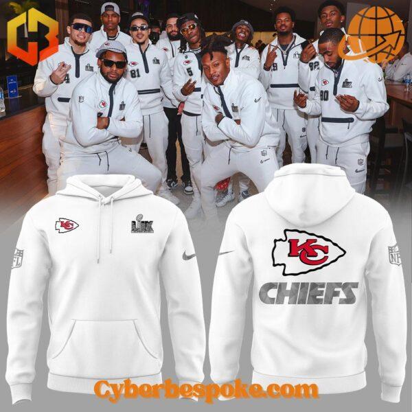 Experience fashion in a new dimension with the Kansas City Chiefs Super Bowl Lix Opening Night Hoodie – wear the unexpected.