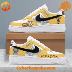 Step into vibrant style with the Kendrick Lamar Gnx Mustard Nike Air Force Shoes