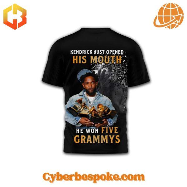 Take your style beyond the ordinary – the Kendrick Lamar He Won Five Grammys Shirt brings 3D designs to life.