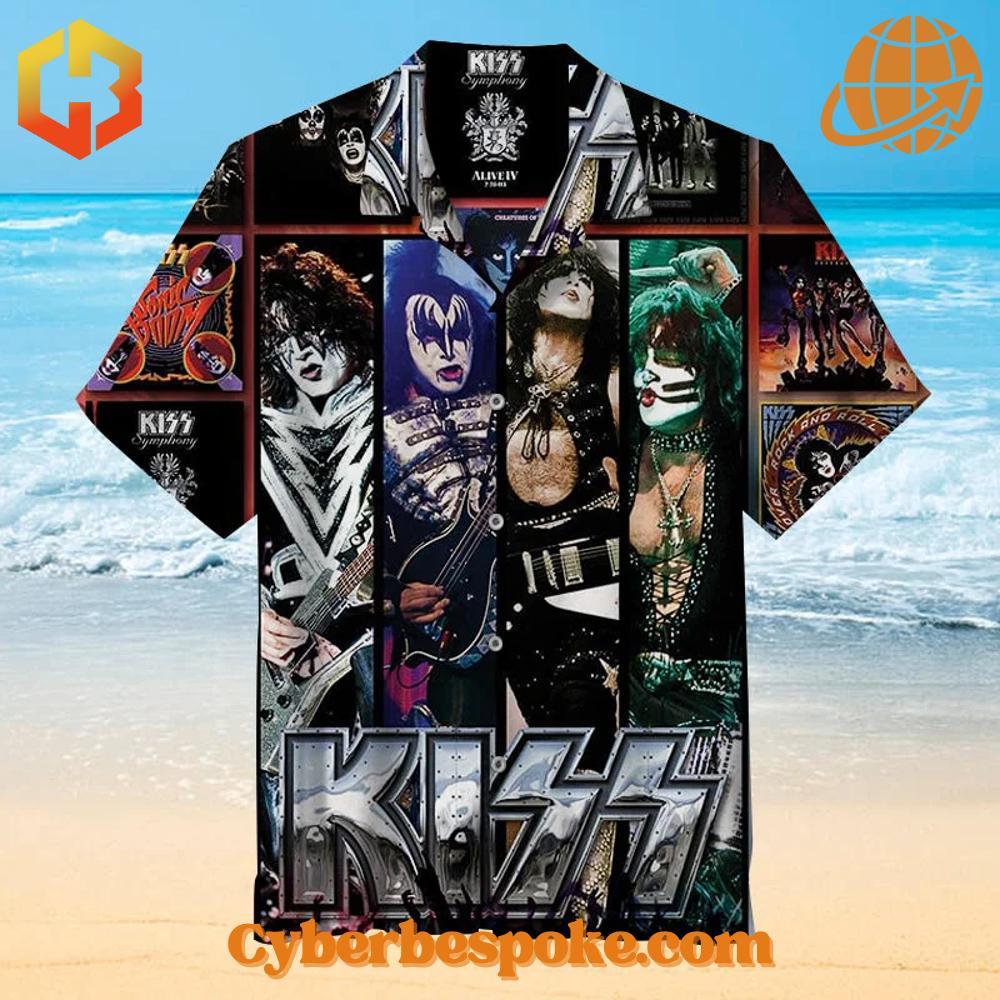 Kiss Band Album Cover Hawaiian Shirt The Kiss Band Album Cover Hawaiian Shirt is your go-to for any occasion.