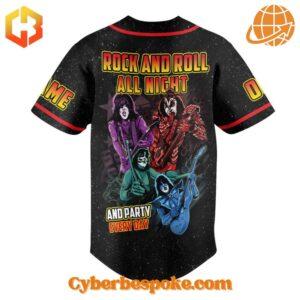 Stand out with the Kiss Band Rock And Roll All Night Baseball Jersey – bold, vibrant, and designed to impress.