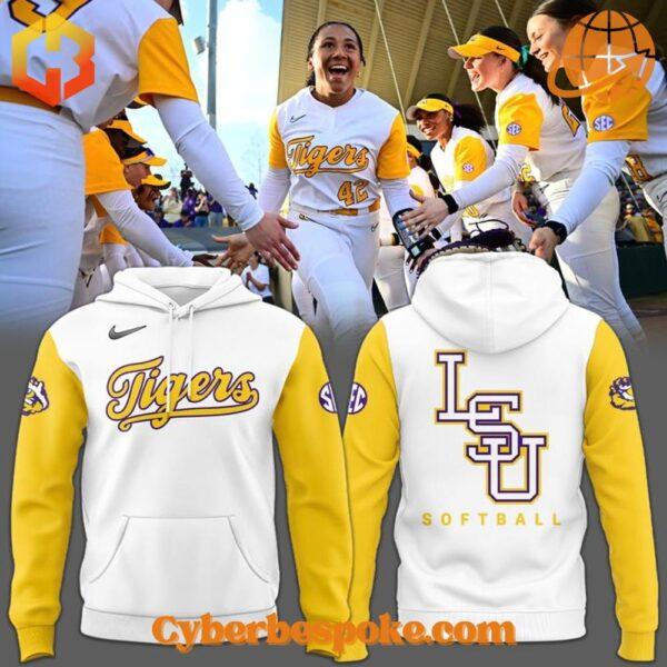 Step into vibrant style with the Lsu Tigers Softball Hoodie