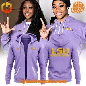 The perfect blend of style and comfort – Lsu Tigers Women Basketball Uniform Purple Hoodie