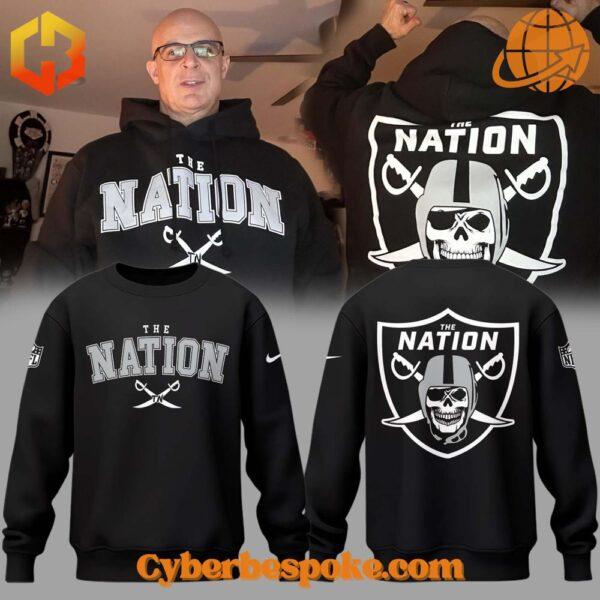 The Las Vegas Raiders The Nation Hoodie delivers softness, breathability, and vibrant all-over prints.