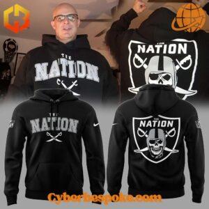 The Las Vegas Raiders The Nation Hoodie delivers softness, breathability, and vibrant all-over prints.