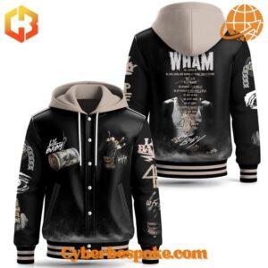 Take your style beyond the ordinary – the Lil Baby Wham Hooded Baseball Jacket brings 3D designs to life.