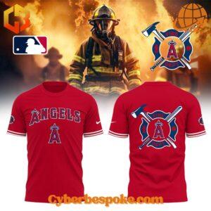 The perfect blend of style and comfort – Los Angeles Angels Firefighter Appreciation Night Shirt