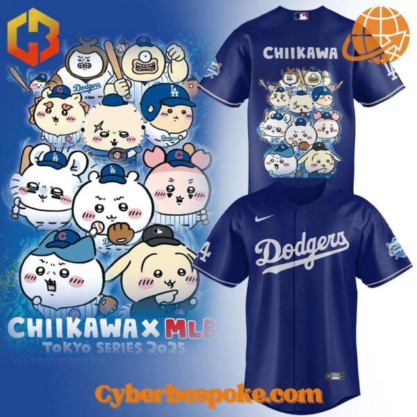 The Los Angeles Dodgers Chiikawa Baseball Jersey is your go-to for any occasion.