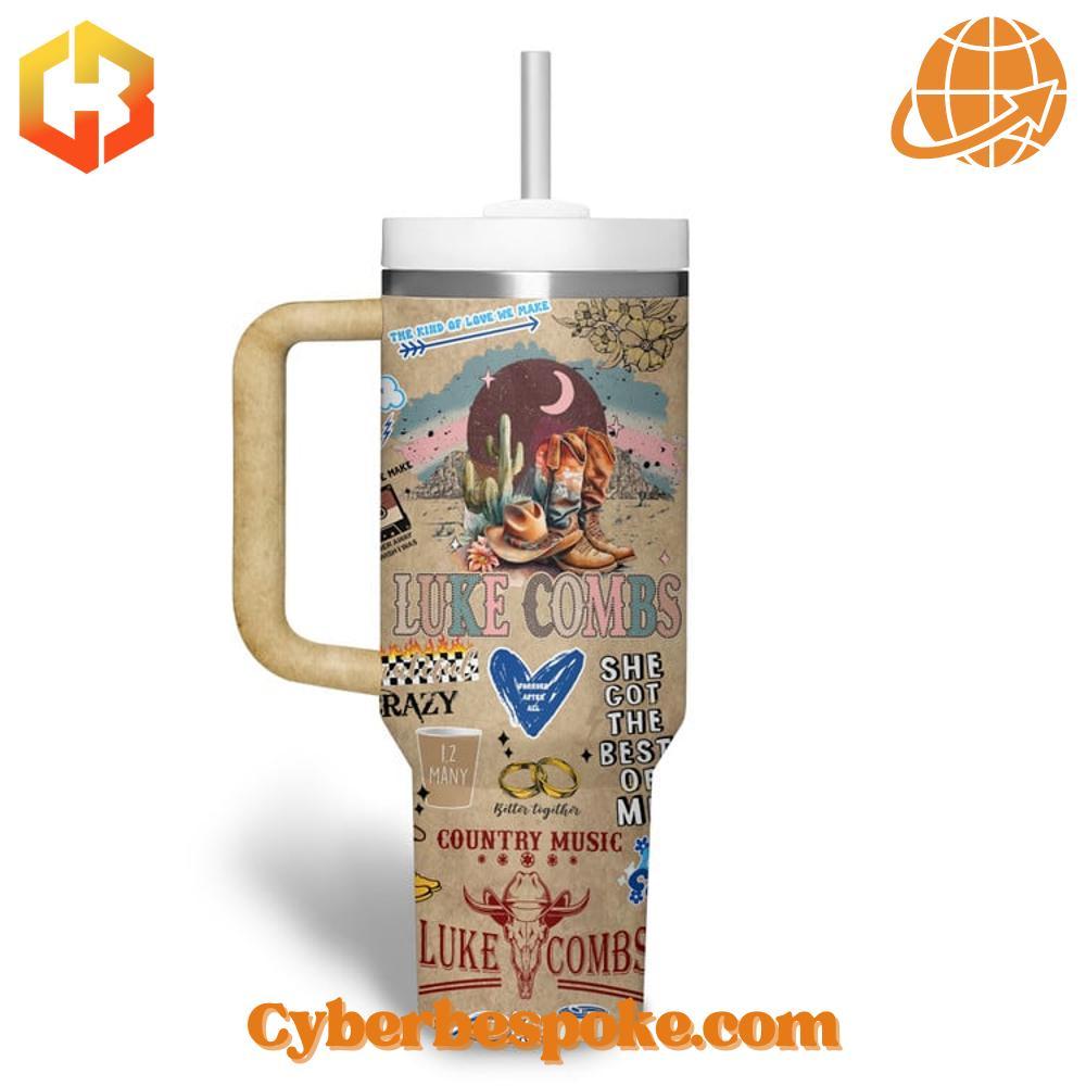 Luke Combs Country Music Tumbler Oz The perfect Luke Combs Country Music Tumbler Oz for keeping drinks hot or cold, wherever you go.