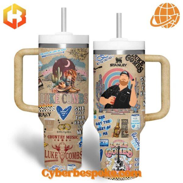 The perfect Luke Combs Country Music Tumbler Oz for keeping drinks hot or cold, wherever you go.