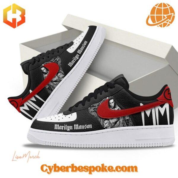 Elevate your footwear game with the sleek and stylish Marilyn Manson Nike Air Force Shoes