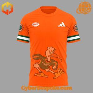 Wear the extraordinary with the Miami Hurricanes Mascot Sebastian The Ibis Shirt – hyper-detailed 3D prints that last.