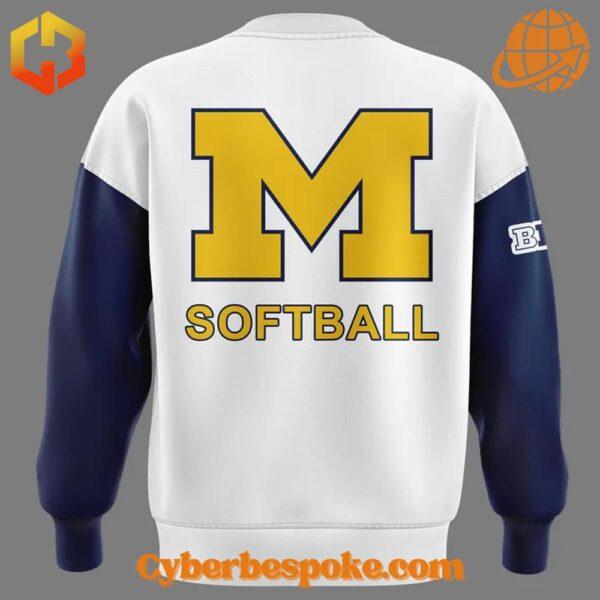 The 6 Michigan Softball Uniform 2025 Sweatshirt combines a modern fit, premium texture, and breathable comfort