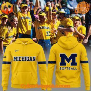 The 1 Michigan Wolverines Softball 2025 Hoodie is made for comfort, confidence, and style.