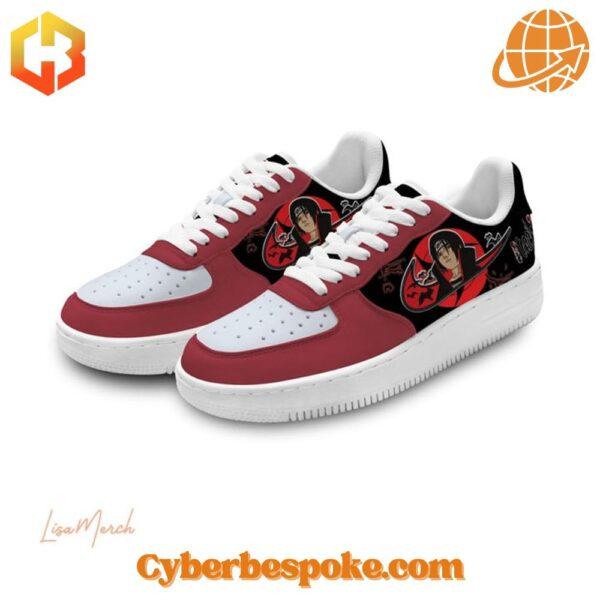 Step up your sneaker game with the sleek and stylish Naruto Uchiha Itachi Nike Air Force Shoes.