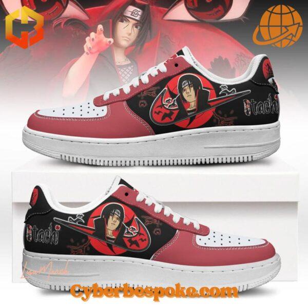 Step up your sneaker game with the sleek and stylish Naruto Uchiha Itachi Nike Air Force Shoes.