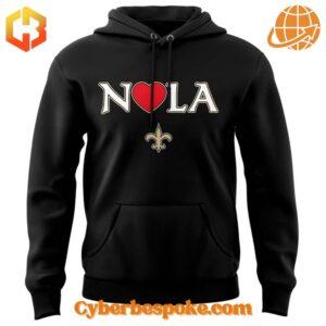 New Orleans Saints Nola Hoodie Classic cotton apparel with a comfortable fit