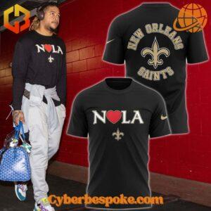 New Orleans Saints Nola Hoodie Classic cotton apparel with a comfortable fit