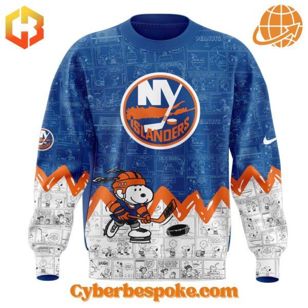 A soft cotton New York Islanders Th Anniversary Of Peanuts Hoodie eaturing a minimalist design.