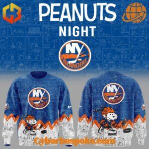 A soft cotton New York Islanders Th Anniversary Of Peanuts Hoodie eaturing a minimalist design.