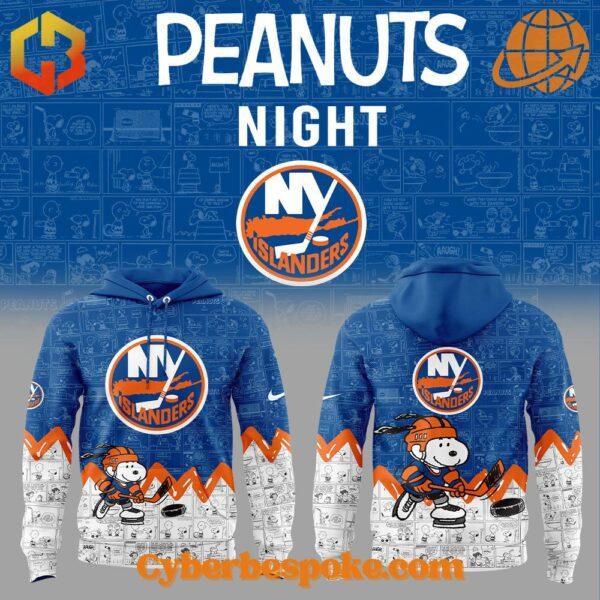 A soft cotton New York Islanders Th Anniversary Of Peanuts Hoodie eaturing a minimalist design.