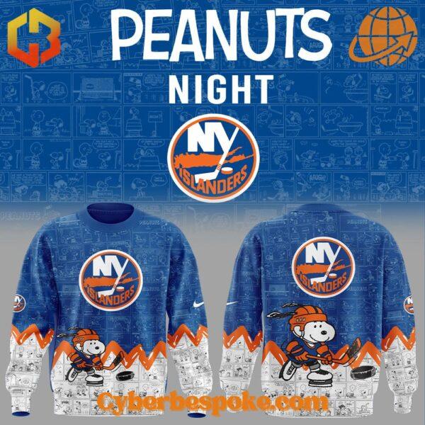 A soft cotton New York Islanders Th Anniversary Of Peanuts Hoodie eaturing a minimalist design.