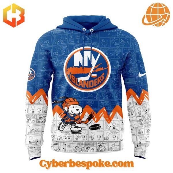 A soft cotton New York Islanders Th Anniversary Of Peanuts Hoodie eaturing a minimalist design.