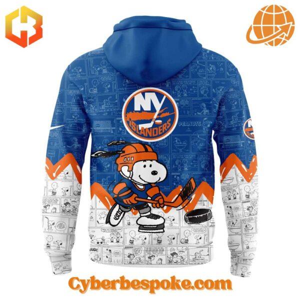 A soft cotton New York Islanders Th Anniversary Of Peanuts Hoodie eaturing a minimalist design.