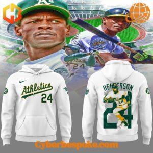 The Oakland Athletics Rickey Henderson Forever Hoodie ( ) delivers softness, breathability, and vibrant all-over prints.