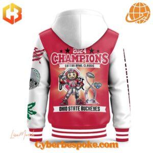 Versatile Ohio State Buckeyes Cotton Bowl Champions Hoodie Baseball Jacket designed for everyday wear and effortless style.