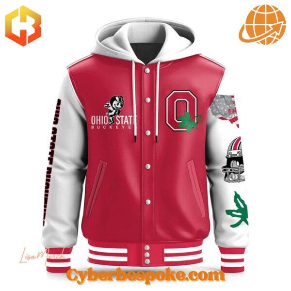 Versatile Ohio State Buckeyes Cotton Bowl Champions Hoodie Baseball Jacket designed for everyday wear and effortless style.