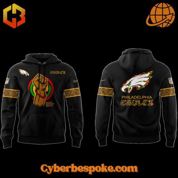 Experience fashion in a new dimension with the Philadelphia Eagles Black History Month Hoodie – wear the unexpected.