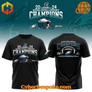 Premium Philadelphia Eagles Nfl Champions Black Shirt featuring high-definition 3D prints and all-day comfort.