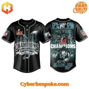 Step into vibrant style with the Philadelphia Eagles Super Bowl Championship Baseball Jersey