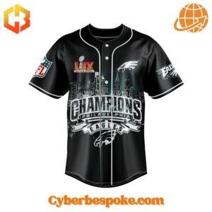 Step into vibrant style with the Philadelphia Eagles Super Bowl Championship Baseball Jersey