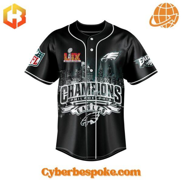 Step into vibrant style with the Philadelphia Eagles Super Bowl Championship Baseball Jersey