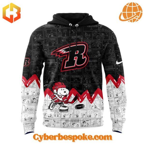 Rapid City Rush Th Anniversary Of Peanuts Snoopy Hoodie features breathable fabric and all-over dye-sublimation prints.