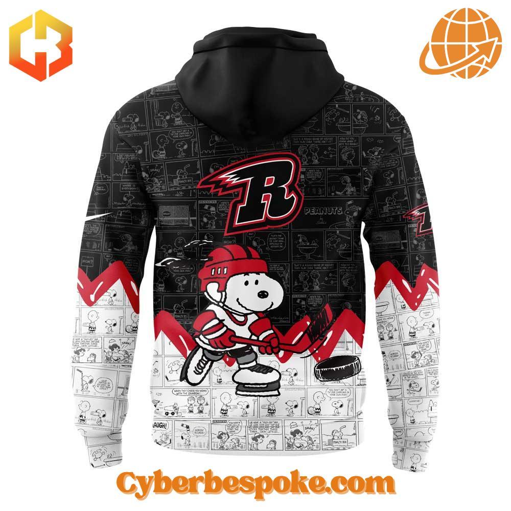 Rapid City Rush Th Anniversary Of Peanuts Snoopy Hoodie Rapid City Rush Th Anniversary Of Peanuts Snoopy Hoodie features breathable fabric and all-over dye-sublimation prints.