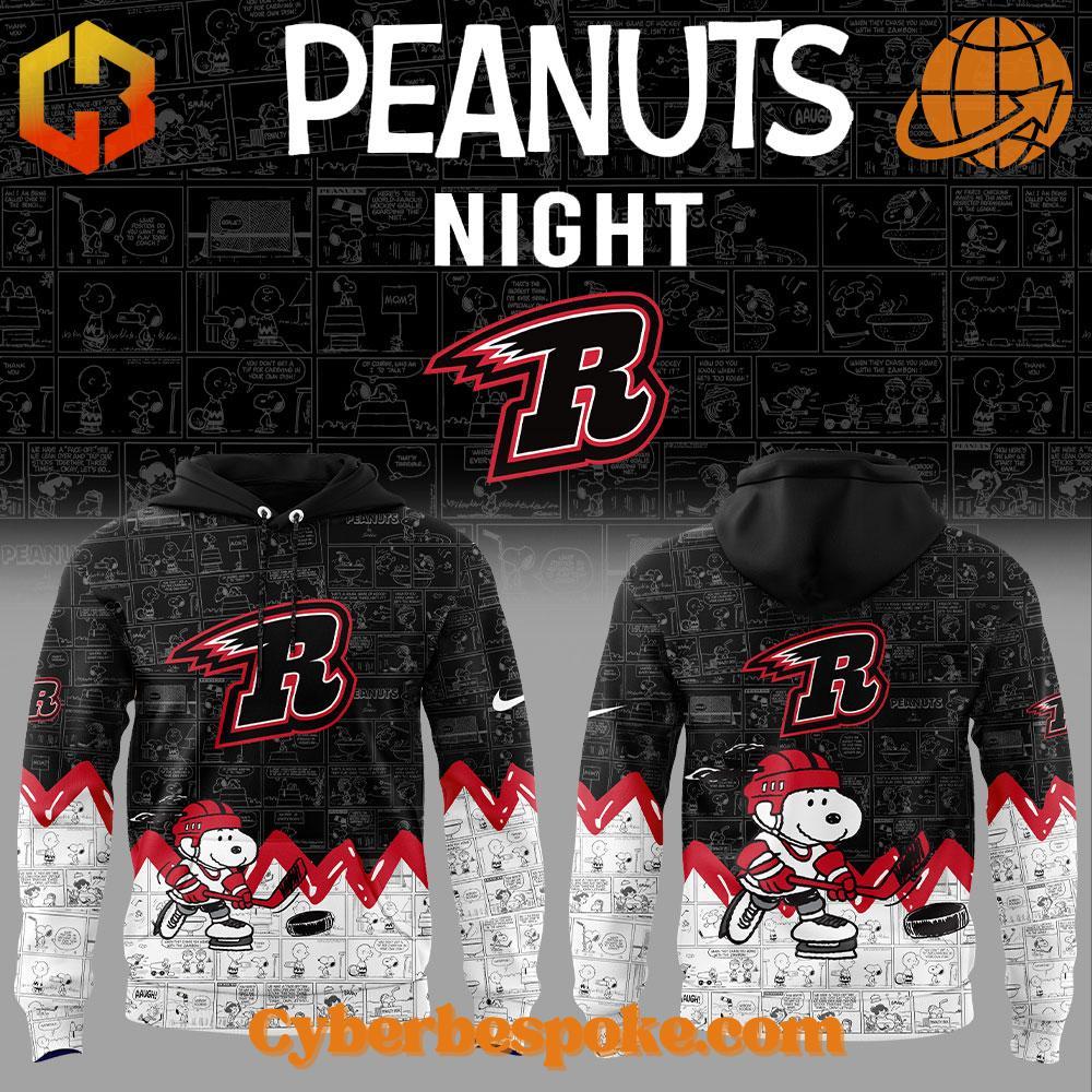 Rapid City Rush Th Anniversary Of Peanuts Snoopy Hoodie Rapid City Rush Th Anniversary Of Peanuts Snoopy Hoodie features breathable fabric and all-over dye-sublimation prints.