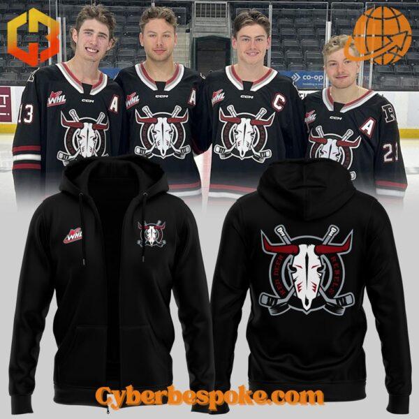 Red Deer Rebels Hoodie features breathable fabric and all-over dye-sublimation prints.