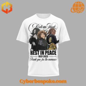 The Roberta Flack Rest In Peace Shirt combines a modern fit, premium texture, and breathable comfort