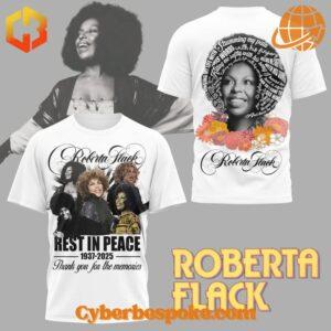 The Roberta Flack Rest In Peace Shirt combines a modern fit, premium texture, and breathable comfort